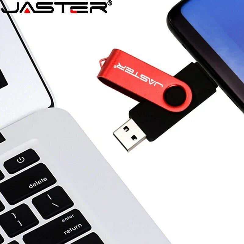 JASTER-unidad Flash OTG 3 en 1 para teléfono inteligente/tableta/PC, memoria extraíble de 16GB, 32GB, 64GB, Pendrive de 8GB, alta velocidad