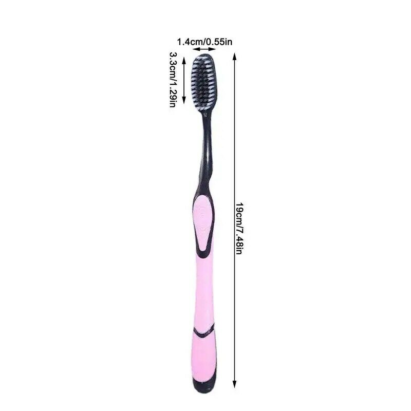 Soft Bristle Bamboo Charcoal Black Hair Ultra-Fine Beauty Health Toothbrush Dental Couple Suit Oral Cleaning