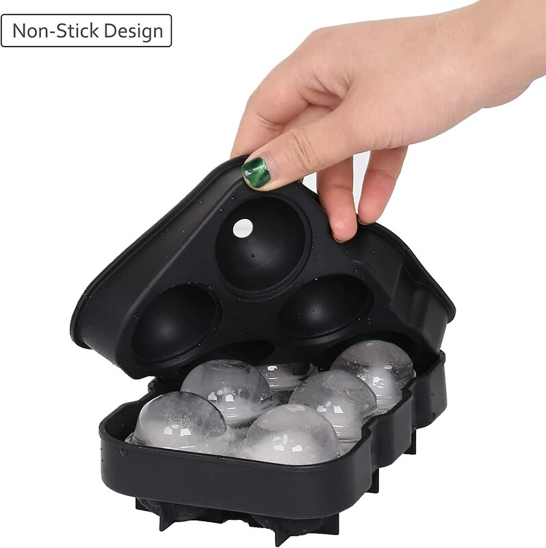 Custom Round Ice Cube Trays Set Of 2 Portable Silicone Ice Ball Maker For Cocktails & Bourbon Reusable & Bpa Free