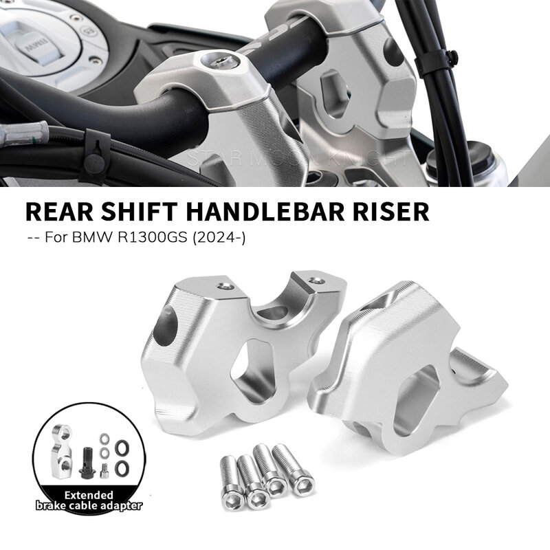 Motocicleta guiador Riser, Drag Handle Bar Clamp, estender adaptador para BMW R1300GS, R 1300 GS, 24-