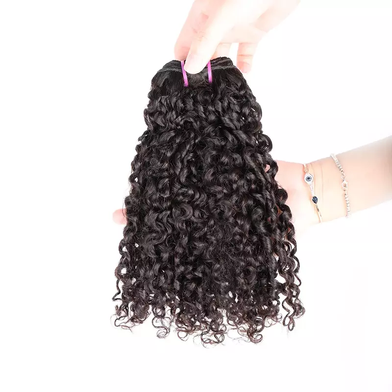 Braziliaanse 12a Kleine Spiralen Krullend Bundels Onbewerkte Kinky Krullend Menselijk Haar Pixie Luxe Krullend Weefsel Alleen Maagdelijke Haarverlenging