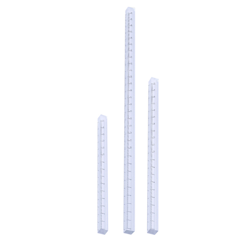 3Pcs Drawing Ruler Tool Scale Drawing Ruler Portable Measuring Tools Office Supply