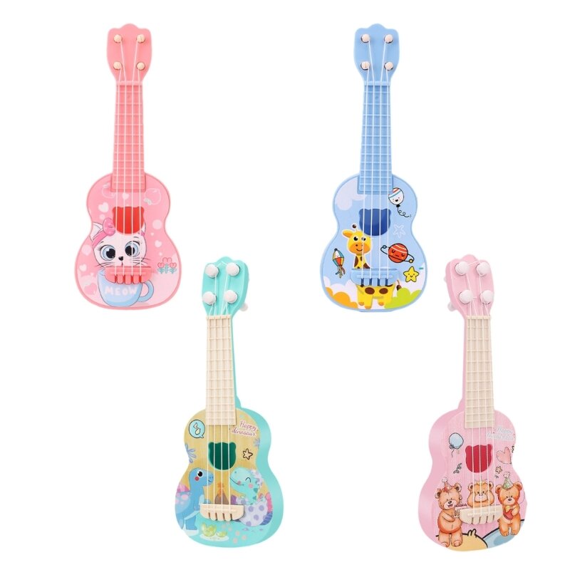 Mainan Ukulele Anak-anak Alat Musik Mini Kartun untuk Anak-anak Mainan Musik Bayi Latihan Peregangan Lengan Bayi DropShipping