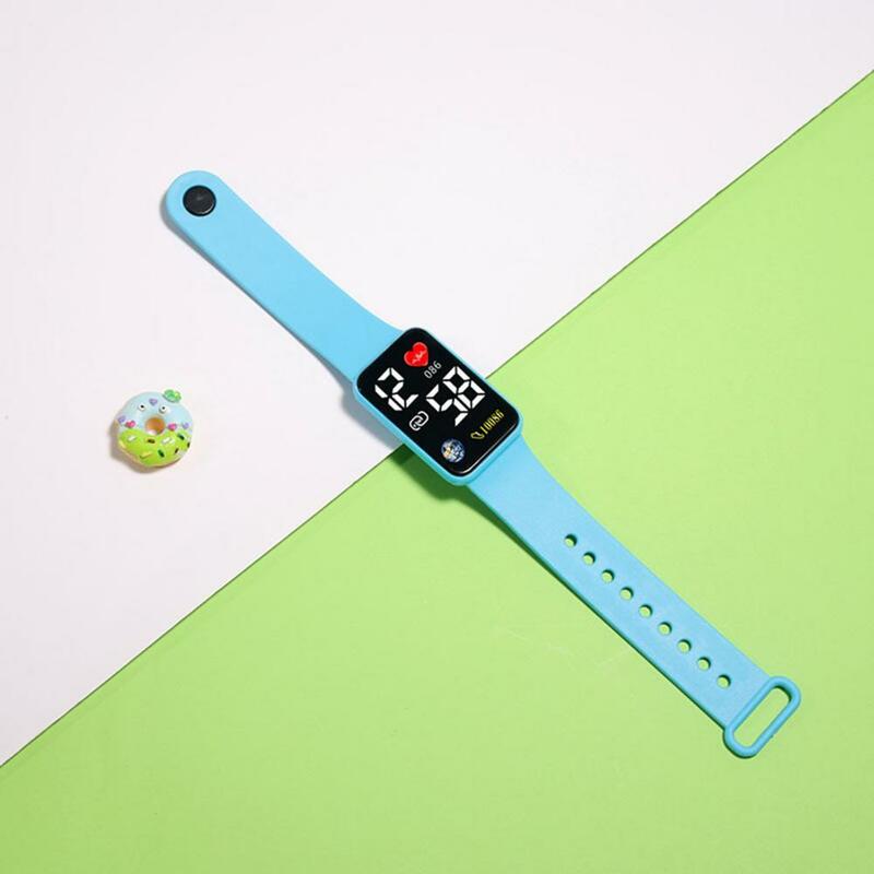 Reloj electrónico Led ajustable para niños y estudiantes, pulsera Digital deportiva con esfera cuadrada de tierra, correa de silicona suave