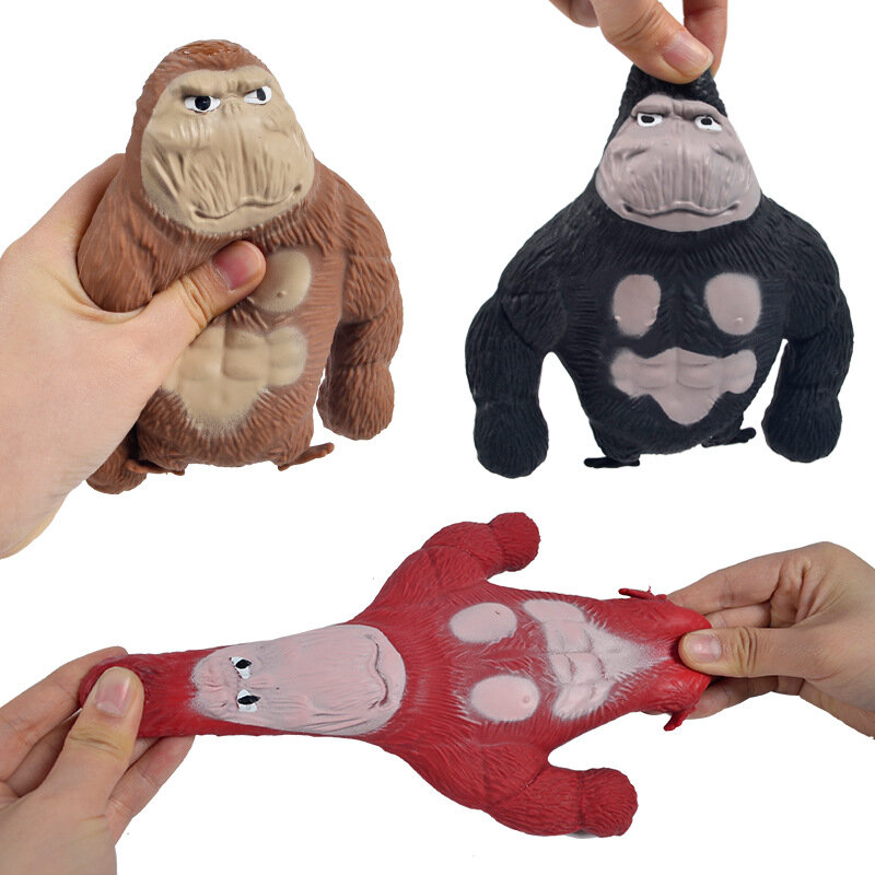 Grote Gigantische Antistress Orang-oetan Fidget Speelgoed Squishy Squeeze Speelgoed Elastische Aap Grappige Gorilla Stress Relief Games Mini Kids Cadeau
