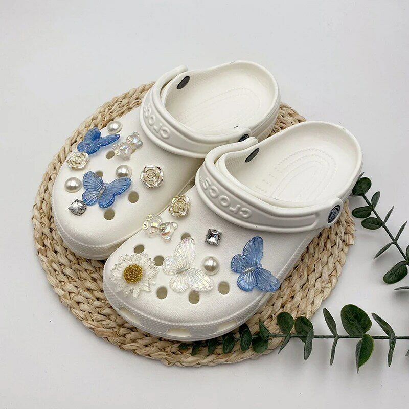 Fashion Casual Sandals Hole Shoes Decoration Diy Small Fresh Butterfly Detachable Shoe Buckle Slippers Charm Decor