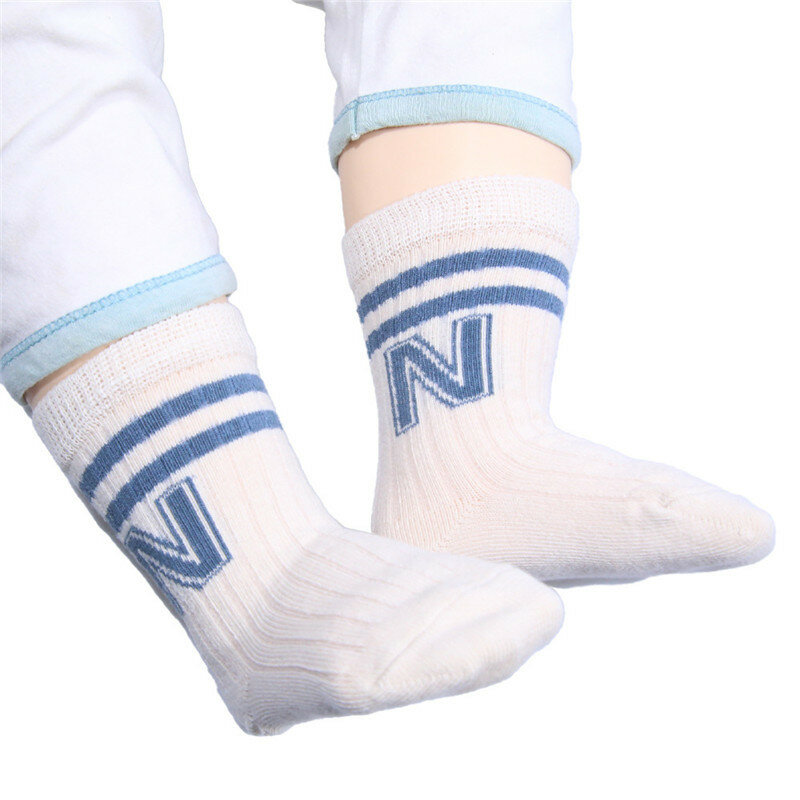 Calcetines de algodón suave para bebé, medias largas hasta la rodilla, a rayas, 3 pares