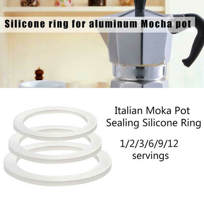1 - 12 Cup Replacement Gasket Seal For Coffee Espresso Moka Stove Pot Top Silicone Rubber Kitchen Appliance Parts