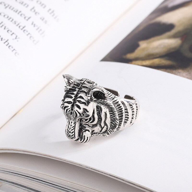 Anelli regolabili tigre in argento Sterling 925 per le donne accessori per gioielli femminili di fidanzamento spedizione gratuita tutto gioielli