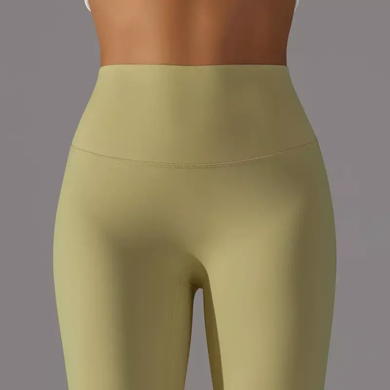 AL pantaloni da donna Double Sided Matte traspirante Yoga a vita alta sollevamento dell'anca Leggings Sexy pantaloni sportivi Fitness