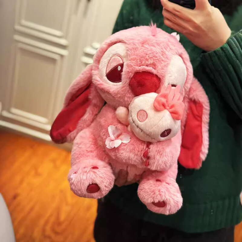 Disney Sakura Series Stitch Hug Gold Soft Plush Boneca, Aniversário, Brinquedo