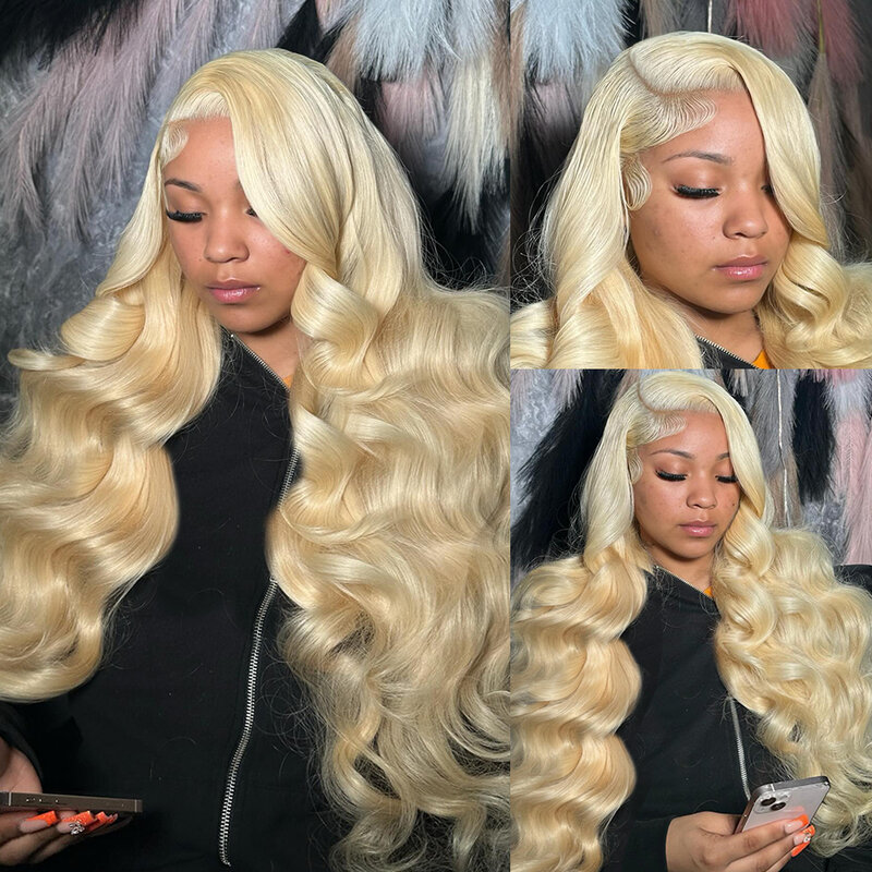 Perruque Lace Front Wig Body Wave Naturelle, Cheveux Humains, Couleur Blond Miel 613, 13x6, 13x4, Pre-Plucked, HD Transparent, pour Femme