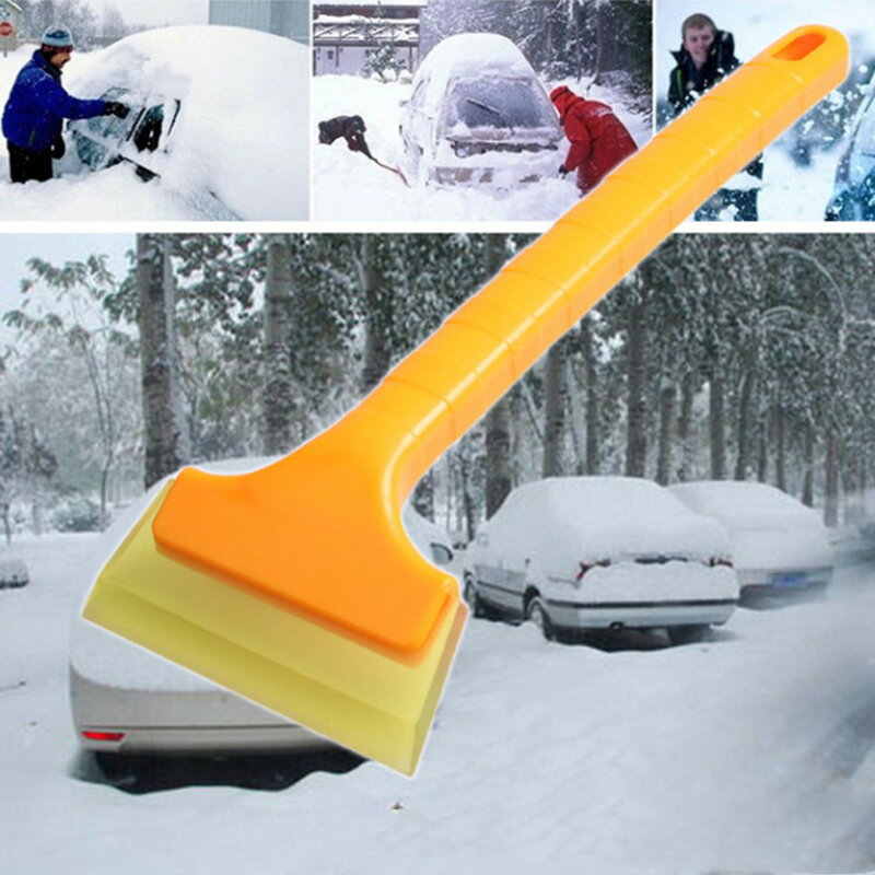 Скребок для снега и льда с длинной ручкой, инструмент для очистки стекол, модные и полезные удобные лопаты для снега в автомобиле
