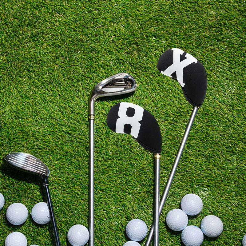 10pcs Golf Iron Head Cover Golf Club Head Protective Covers 4 5 6 7 8 9 P A S X Golf Club Iron Headcover Protector Golf Supplies