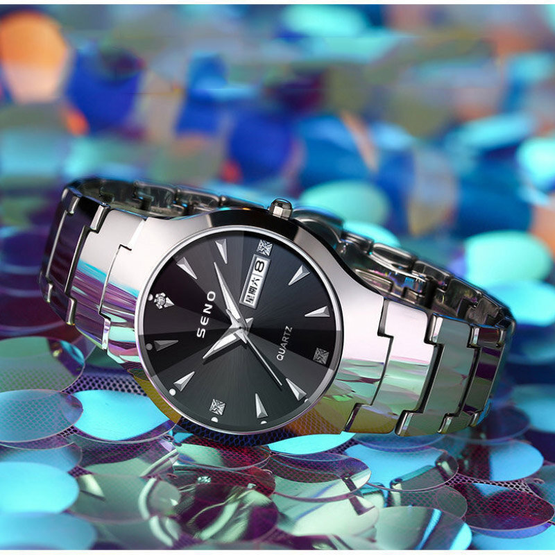 Relógio de pulso de quartzo à prova dwaterproof água relógios de moda com caixa