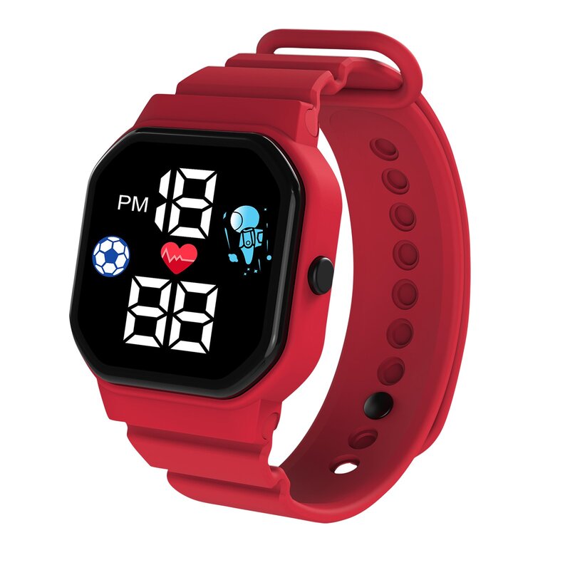 Водонепроницаемые спортивные детские часы для мальчиков и девочек, уличные электронные часы с силиконовым ремешком, светодиодные цифровые наручные часы для студентов