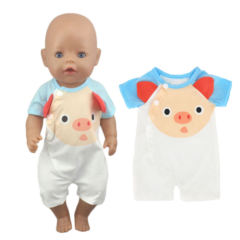 2023 Fashion Doll Jump Suits Fit For 43cm Baby Doll 17 Inch Reborn Baby Doll Clothes