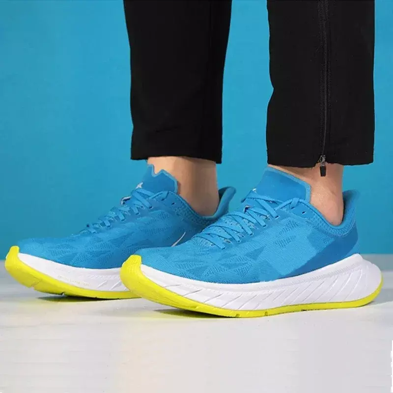 Zapatillas de correr antideslizantes para hombre y mujer, zapatos deportivos de carretera de malla, cómodos, resistentes al desgaste, transpirables, de carbono X2