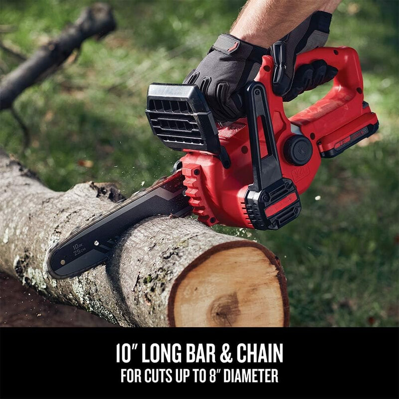 Chain Saw Mini Chainsaw Battery and Charger Included 10 Inch Gasoline Garden Power Tools