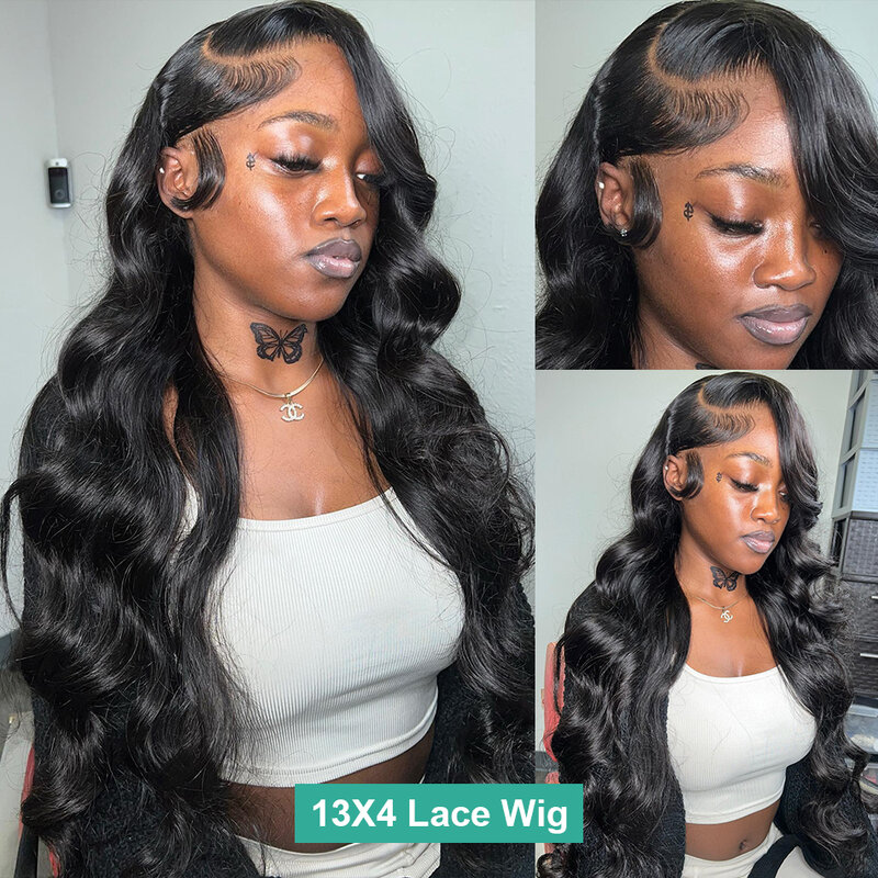 13x6 Body Wave Hd Lace Wig 4x4 13x4 Lace Frontal Brazilian Wigs For Women 360 Full Lace Wig Human Hair Transparent Pre Plucked