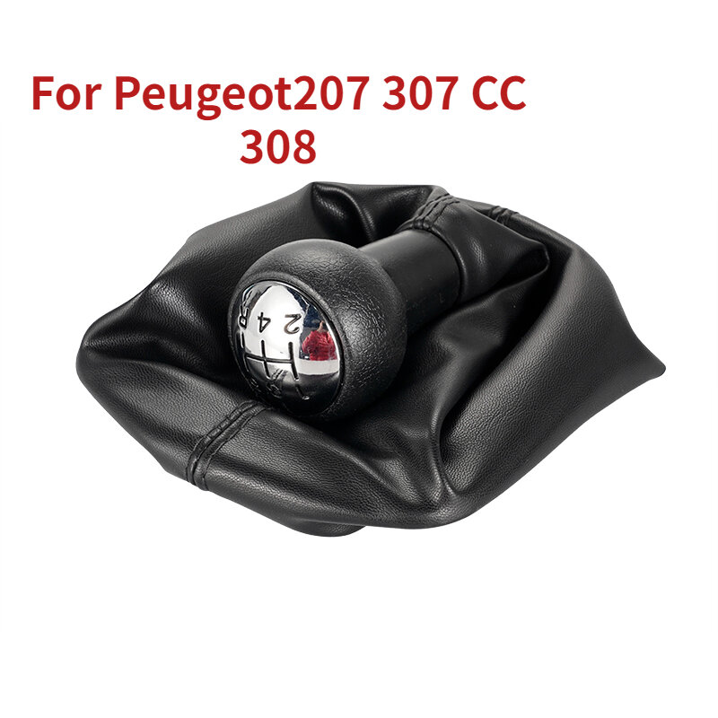 5 Velocidade Carro Engrenagem Shift Botão Com Gaitor Boot Ajuste Completo Para Peugeot 207 307 CC 308 406 Para CITROEN C3 C4 C5