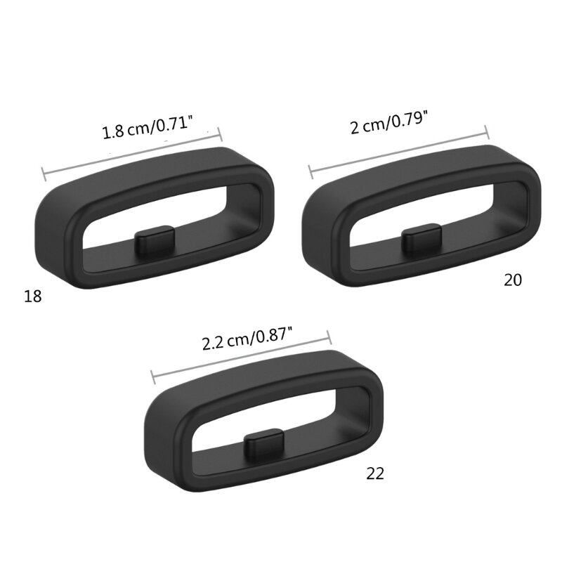 18/20/22mm anello di fissaggio in Silicone supporto per cinturino accessori di ricambio per cintura supporto per cinturino per Smartwatch
