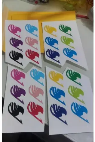 Pegatinas impermeables con logotipo de Fairy Tail, tatuajes de Cosplay de 24 piezas, Natsu, Elza, gris, Lucy Zera, Yuri Zero, constelación temporal