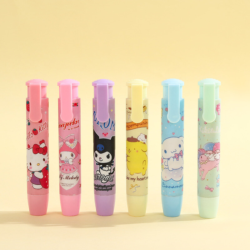 Nowa Sanrio gumka Kawaii Mymelody Kuromi Cinnamoroll studentka kreskówka gumka prasowa kreatywna papeteria dla dzieci