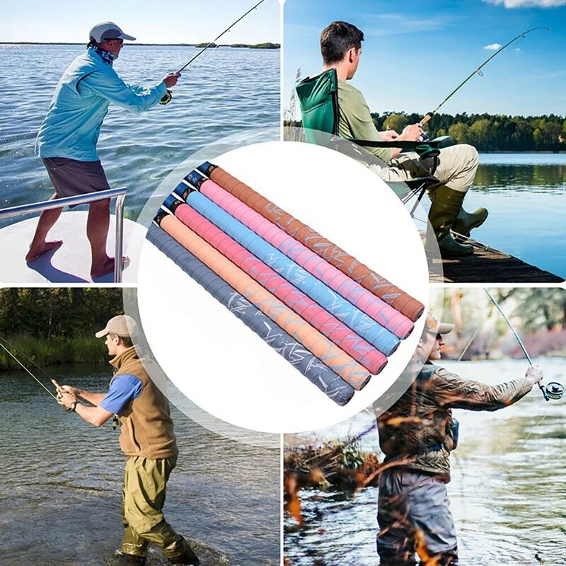 Fishing Rod Handle Adhesive Absorb Sweat Belt Fishing Rod Wraps Tape Fishing Rod Cover Handle Accesorries 200cm x 2.5cm x 2.0mm