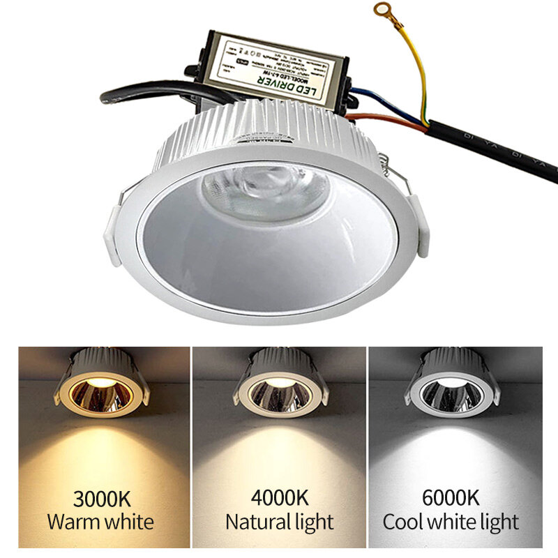 Embutido Sky Lamp para banheiro, Downlight impermeável, Névoa de cozinha, à prova de umidade, Banheiro, IP65, 3W, 5W, 12W,15W
