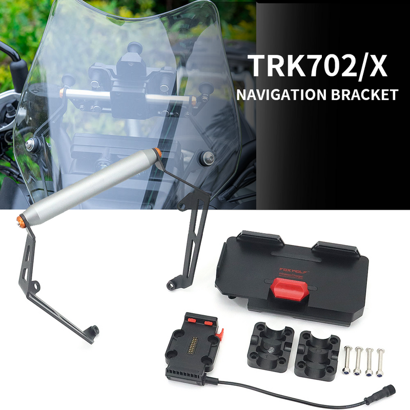 Новинка держатель телефона GPS для мотоцикла с USB и беспроводным зарядным устройством кронштейн для навигации подставка для Benelli TRK702 TRK 702 X TRK702X 2022-