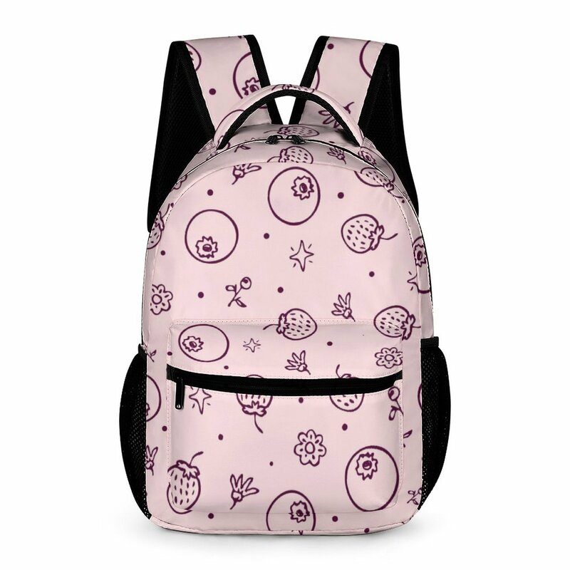 Padrão personalizado Meninas Rosa Simples Impressão Schoolpack Lápis Mochila Grande Capacidade Lápis Caso Lazer Travel Bag