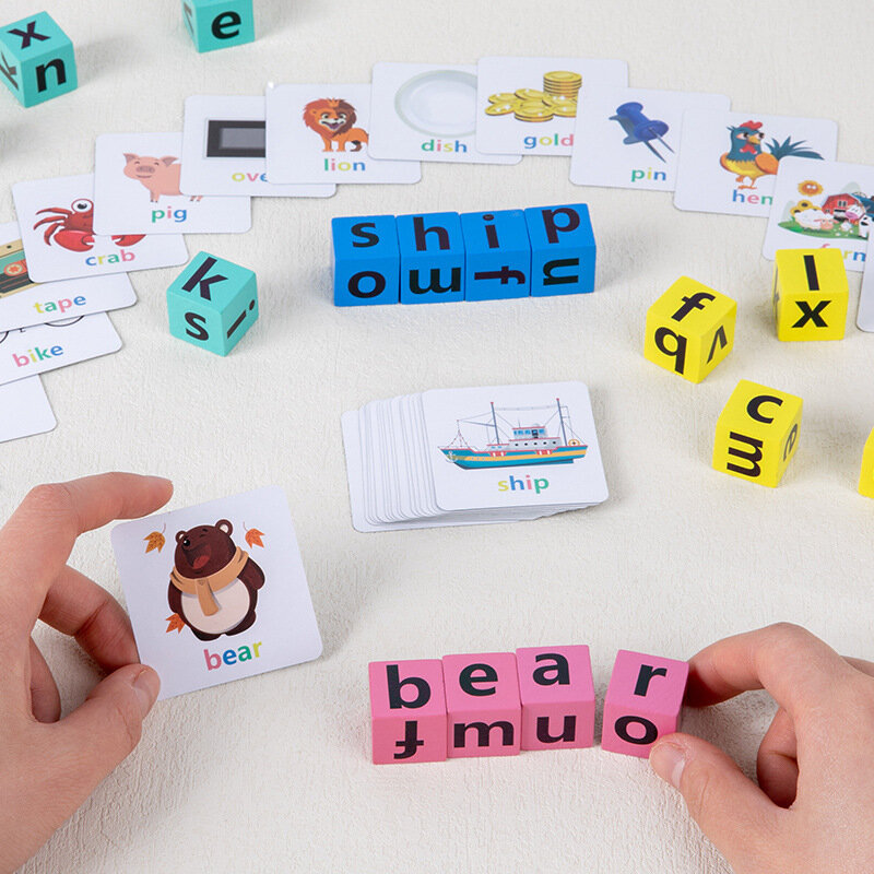 Juegos de batalla del alfabeto inglés, actividad de aprendizaje para niños, bloques de madera, cubo mágico, juguetes educativos para aprender a escribir, regalos para niños