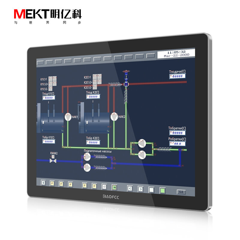 MEKT-Embedded Equipamento de Controle Industrial, All-in-One Terminal Inteligente, Terminal de Inteligência, Touch Control, 17 ", 15"