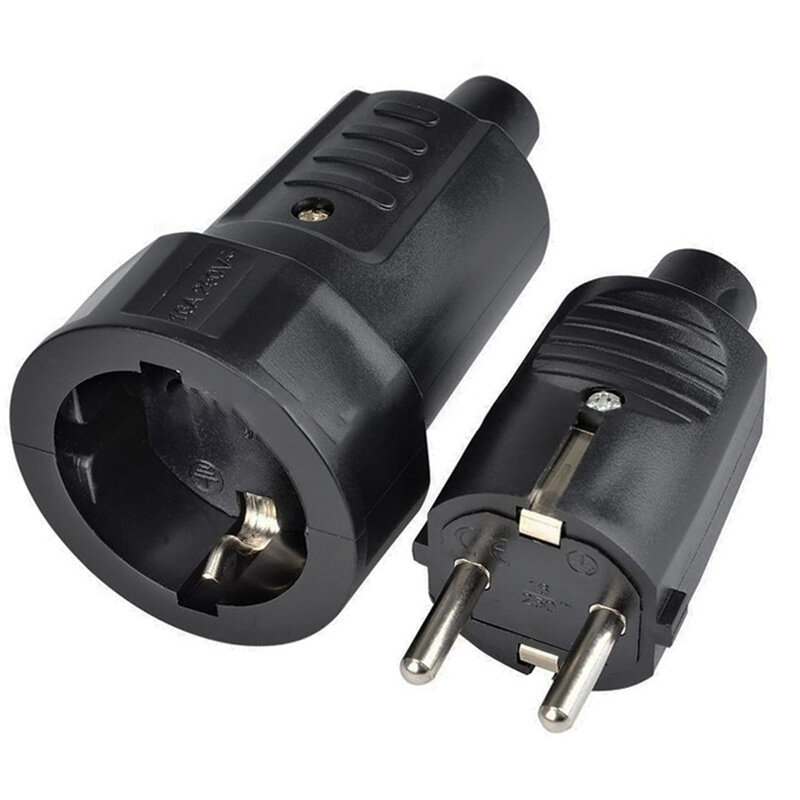 Protective Contact Rubber Coupling para exterior, soquete impermeável, EU Adapter Power Plug, peças de reposição, 250V, 16A
