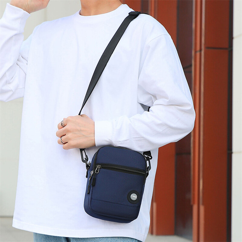 Сумка на одно плечо для мужчин, спортивная водонепроницаемая кросс-боди, Модный маленький рюкзак из ткани «Оксфорд», с модным ярлыком
