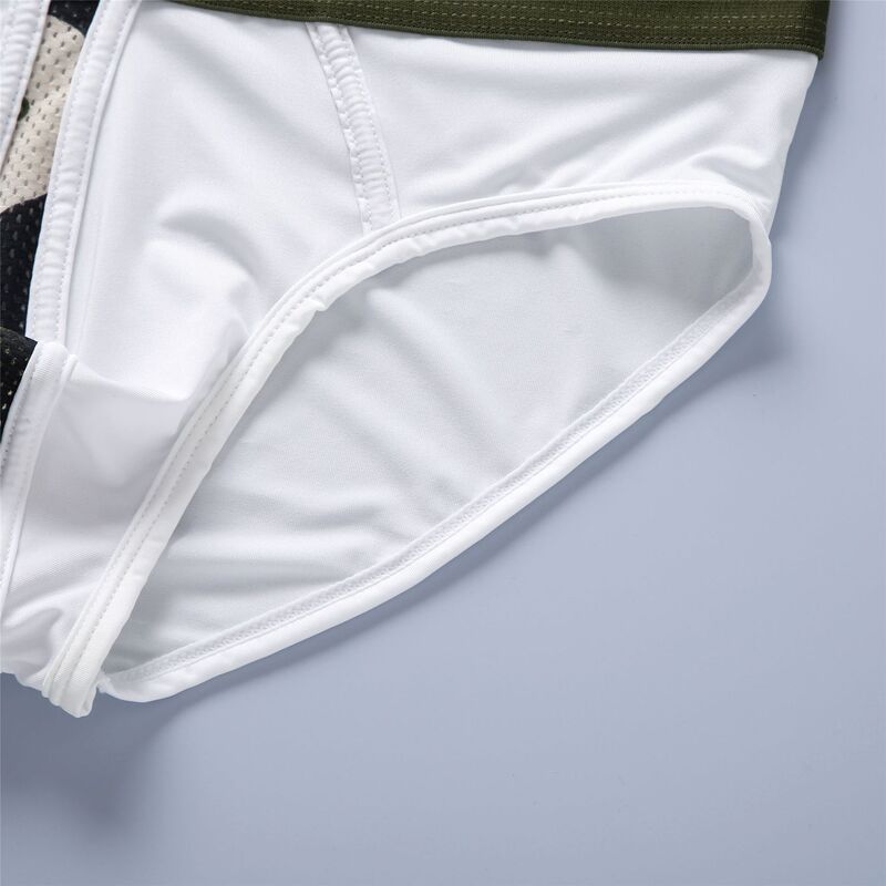 New men's briefs milk silk low waist elastic three-dimensional bag comfortable briefs added