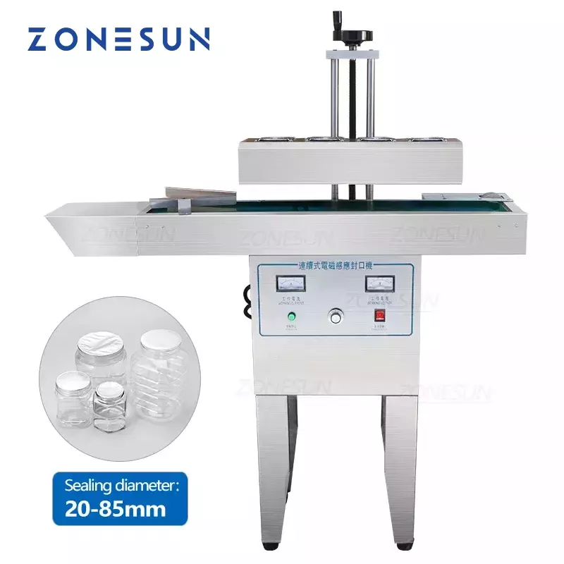 Zonesun ZS-FK2100B Automatic Aluminum Foil Vertical Sealing Machine Electromagnetic Continuous Induction  IndutionSealer