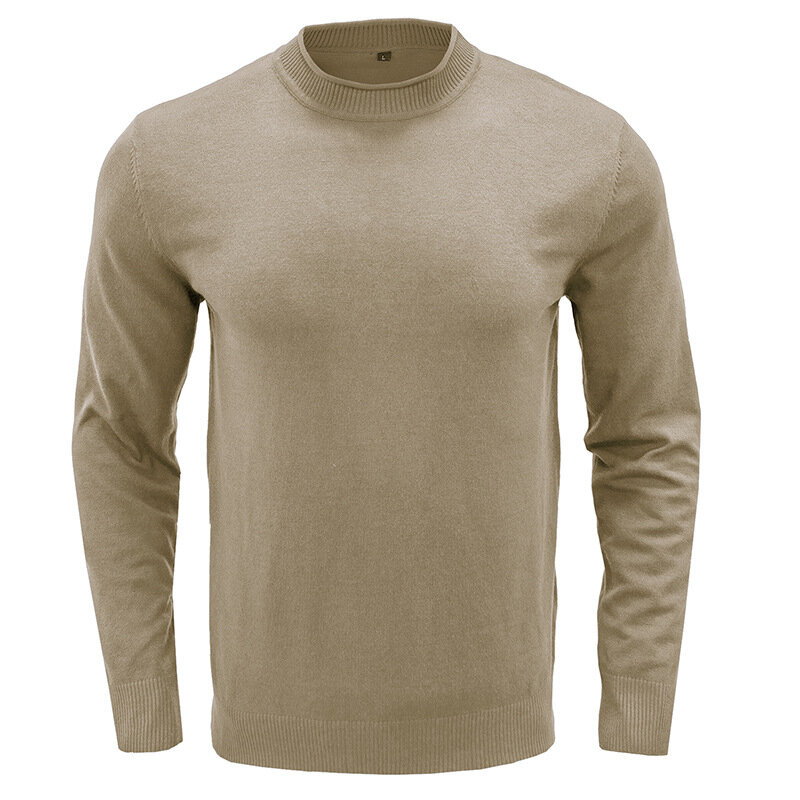 Трикотажные пуловеры для мужчин, теплый простой Однотонный свитер с высоким воротником, мягкий Повседневный свитер с длинным рукавом, одежда хорошего качества, 2229