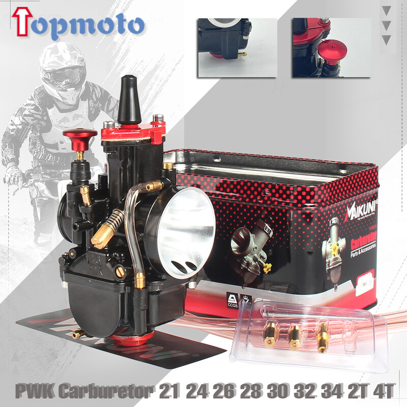 Universal PWK Carburetor 21 24 26 28 30 32 34 2T 4T 70cc to 350cc Motorcycle  With Power Jet For KTM  For Yamaha Mikuni Koso ATV