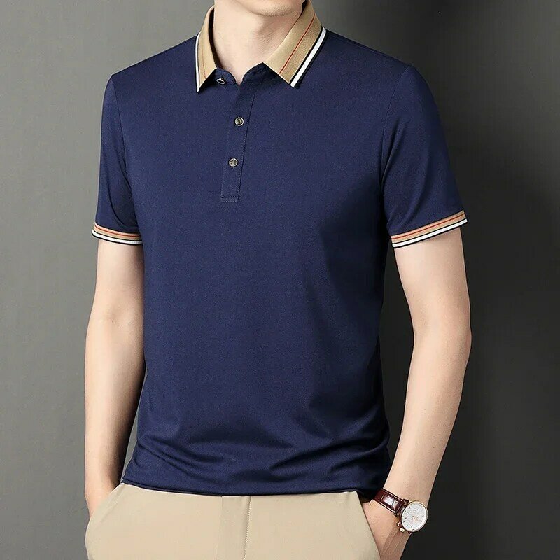 New Casual Men's Polo Shirt - Comfortable and Versatile Spring/Summer Fashion Top