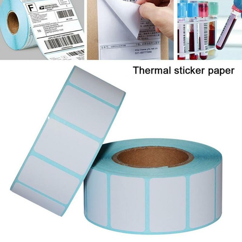 Rollo de etiquetas térmicas autoadhesivas, papel de impresión autoadhesivo, códigos de barras, 30x20mm, 1000 piezas