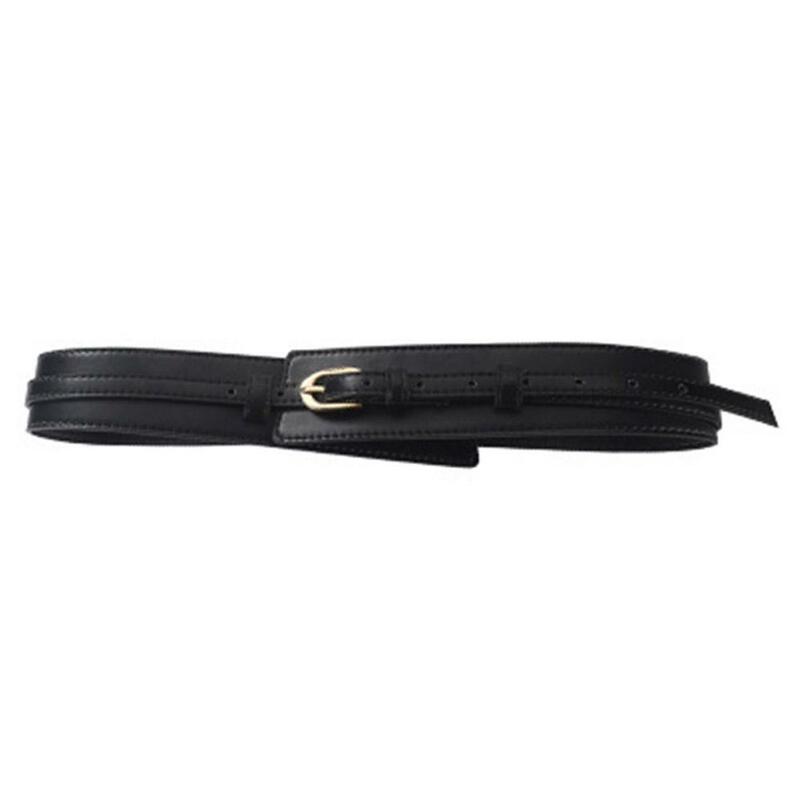 Cintura staccabile in pelle PU cintura elegante con fibbia ad ardiglione cintura larga Vintage per donna cintura larga morbida P5Q9