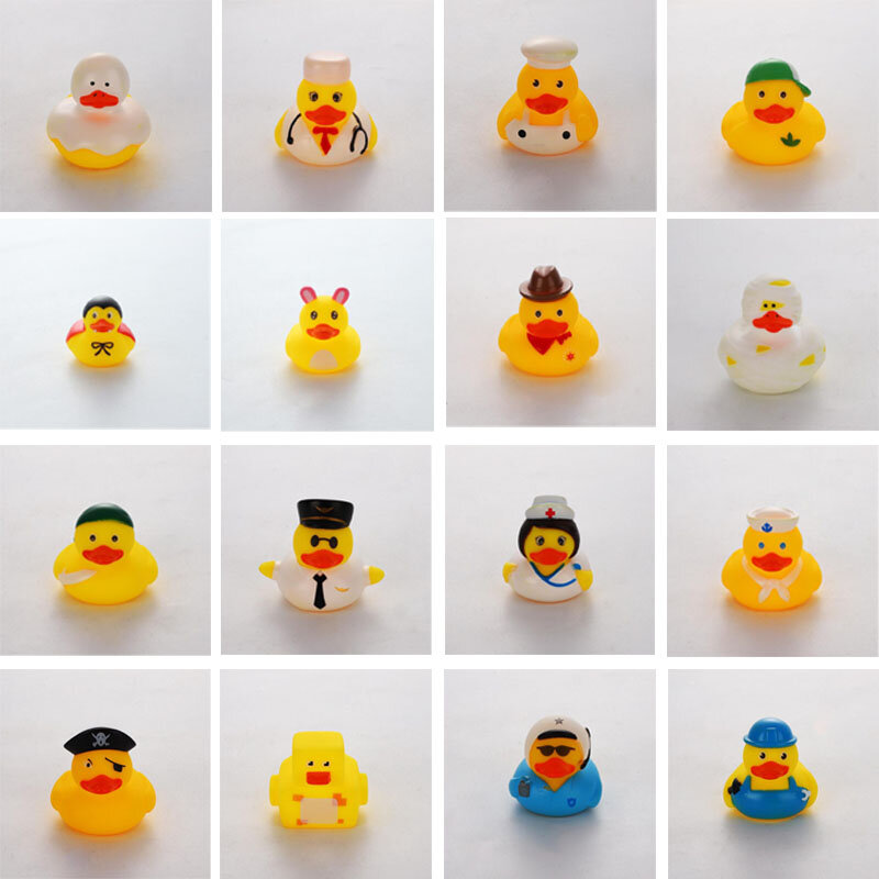 1-35 buah bebek karet lucu aneka mainan mandi bebek hadiah mainan mandi Anak dekorasi mobil ruang hadiah pesta ulang tahun bayi