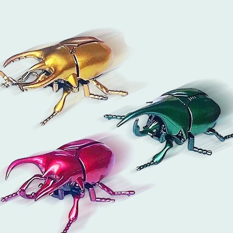 Juguetes de escarabajo de viento de cemento de plástico, figuras de insectos realistas simuladas, juguetes delicados dorados/verdes, regalo de dibujos animados para niños