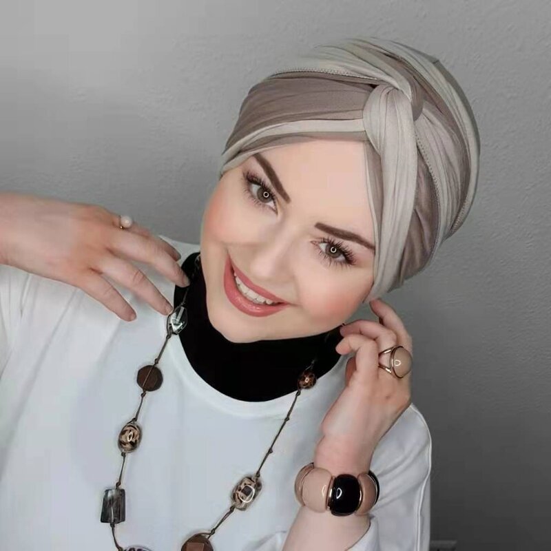 Abaya jilbab Modal Muslim Hijab untuk wanita Abaya syal Arab gaun Jersey wanita Turban Kepala instan ciput bungkus topi Islami