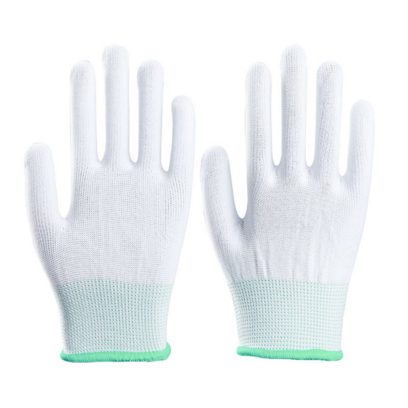 Carbon Fiber Anti Static Gloves Finger Dipping Non Slip Wear Resistant Electronic Work Industry Nylon PU Finger Gloves