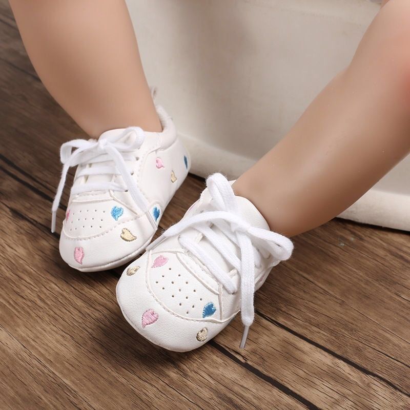 New Baby Shoes 0-1 Years Old Spring and Autumn Toddler Shoes Small White Shoes 0-6-8-12 Months Male and Female Babies