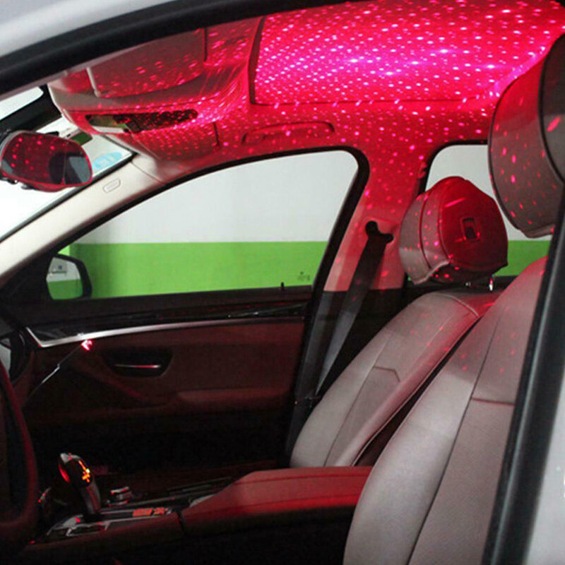 Mini carro LED telhado estrela noite luz projetor, atmosfera galáxia lâmpada, usb lâmpada decorativa ajustável, telhado automático, quarto teto decoração