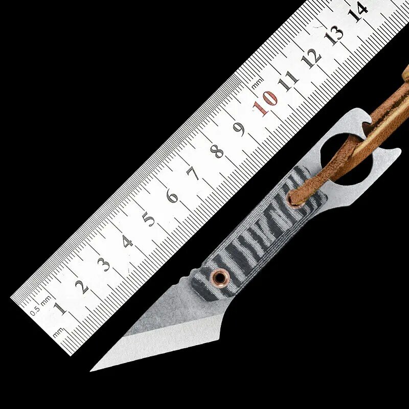 Portable High Hardness EDC Outdoor Small Straight Knife Sharp Self-defense Keel Mini Knife